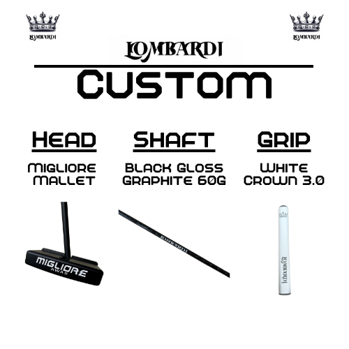 Lombardi Golf Custom Black Migliore Mallet Golf Putter