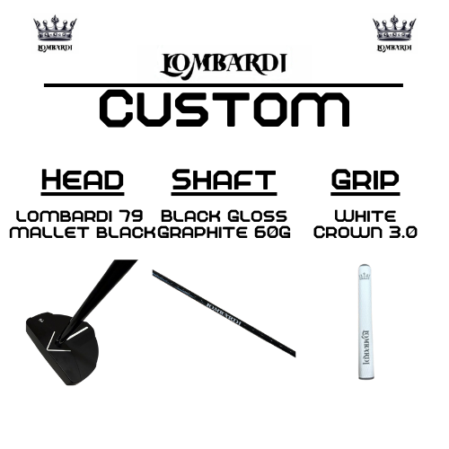 Lombardi Golf Custom Black 79 Mallet Golf Putter
