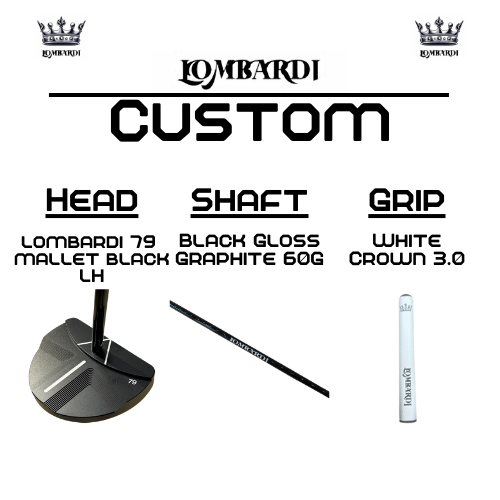 Lombardi Golf Custom Black 79 Mallet Left-Handed Golf Putter