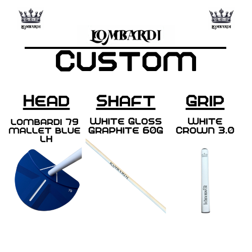 Lombardi Golf Custom Blue 79 Left-Handed Mallet Golf Putter