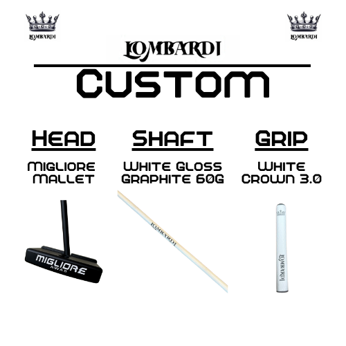 Lombardi Golf Custom Black Migliore Mallet Golf Putter