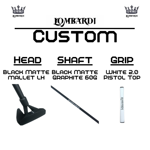 Lombardi Custom Schwarz Matt Schlägel für Linkshänder