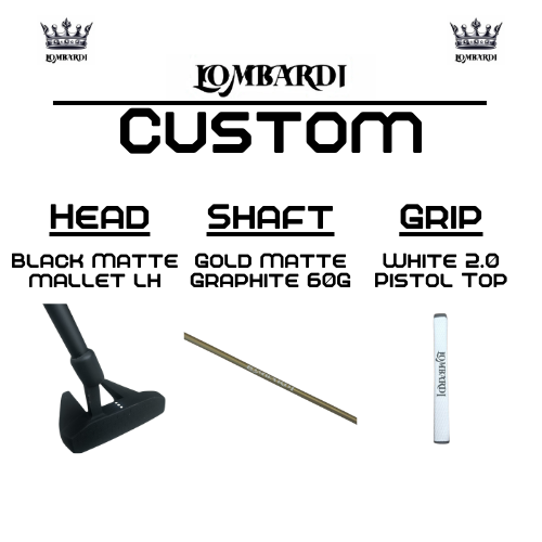 Lombardi Custom Schwarz Matt Schlägel für Linkshänder
