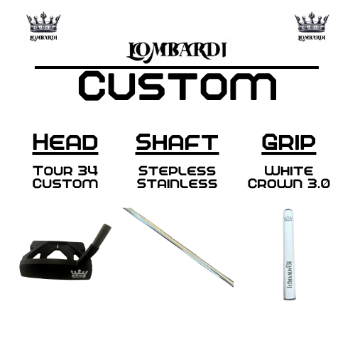 Putter de golf Lombardi Golf Custom Tour 34 Mallet en color negro