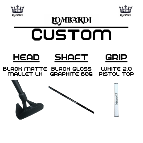 Lombardi Custom Schwarz Matt Schlägel für Linkshänder