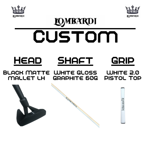 Lombardi Custom Schwarz Matt Schlägel für Linkshänder