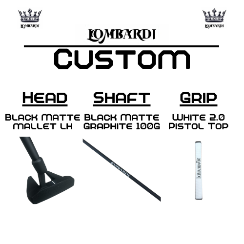 Lombardi Custom Schwarz Matt Schlägel für Linkshänder