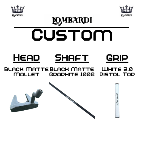 Lombardi Golf Custom Black Matte Mallet Golf Putter