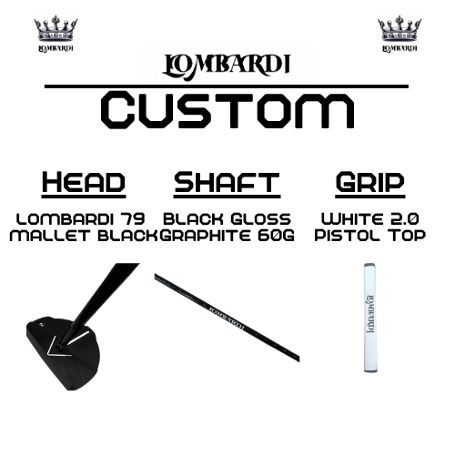 Lombardi Golf Custom Black 79 Mallet Golf Putter