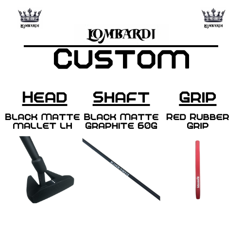 Lombardi Custom Schwarz Matt Schlägel für Linkshänder