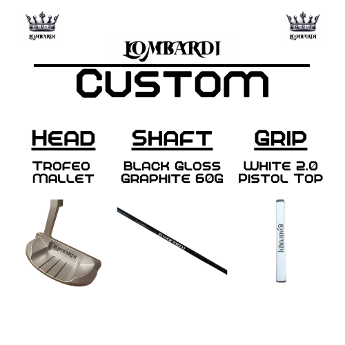 Lombardi Golf Custom Silver Trofeo Mallet Golf Putter