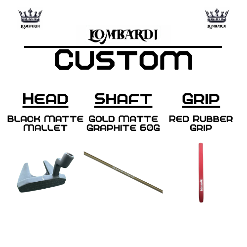 Lombardi Golf Custom Black Matte Mallet Golf Putter