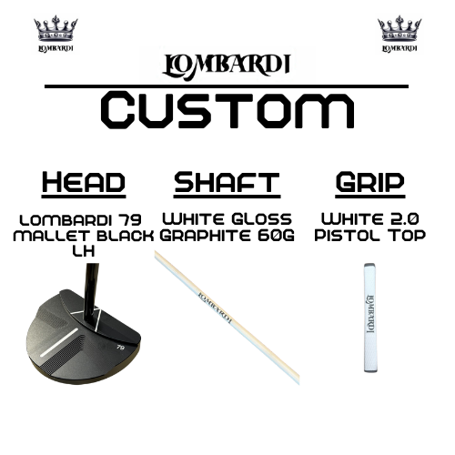 Lombardi Golf Custom Black 79 Mallet Left-Handed Golf Putter