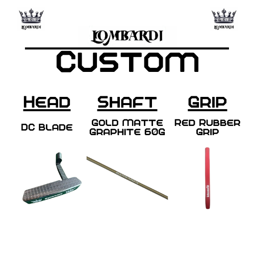 Putter de golf con hoja DC personalizada en color plateado de Lombardi Golf