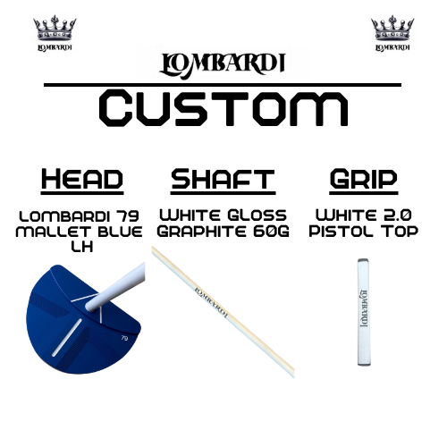 Lombardi Golf Custom Blue 79 Left-Handed Mallet Golf Putter