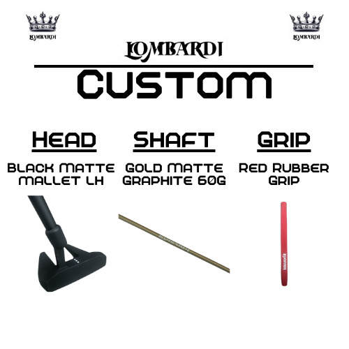 Lombardi Custom Schwarz Matt Schlägel für Linkshänder