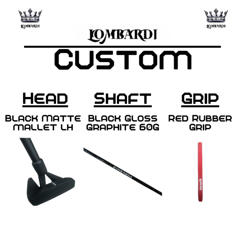 Lombardi Custom Schwarz Matt Schlägel für Linkshänder