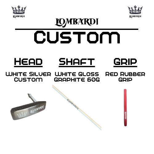 Putter de golf con hoja DC personalizada en color plateado de Lombardi Golf