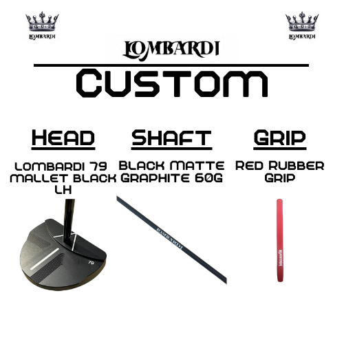 Lombardi Golf Custom Black 79 Mallet Left-Handed Golf Putter