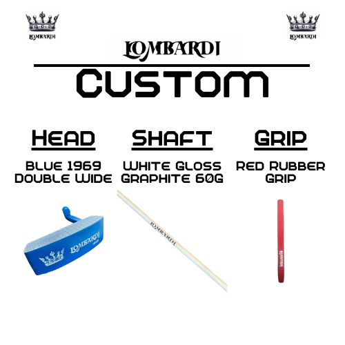 Putter de golf Lombardi Golf Custom Blue 1969 de hoja doble y ancha