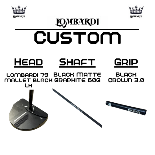 Lombardi Golf Custom Black 79 Mallet Left-Handed Golf Putter
