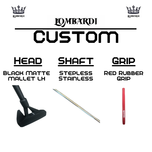 Lombardi Custom Schwarz Matt Schlägel für Linkshänder