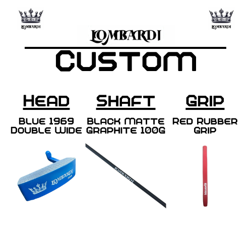Putter de golf Lombardi Golf Custom Blue 1969 de hoja doble y ancha