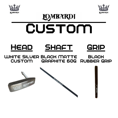 Putter de golf con hoja DC personalizada en color plateado de Lombardi Golf