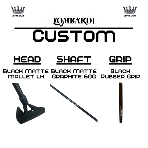 Lombardi Custom Schwarz Matt Schlägel für Linkshänder