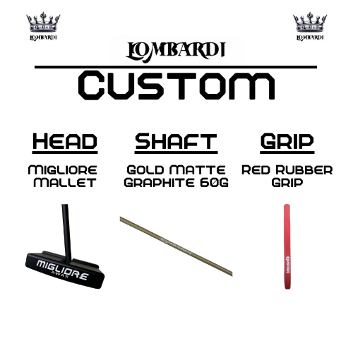 Lombardi Golf Custom Black Migliore Mallet Golf Putter