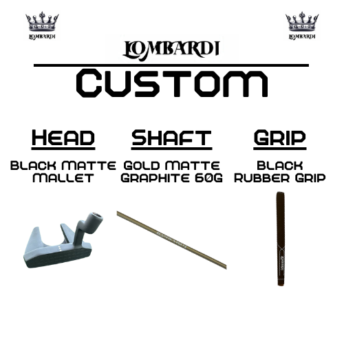 Lombardi Golf Custom Black Matte Mallet Golf Putter