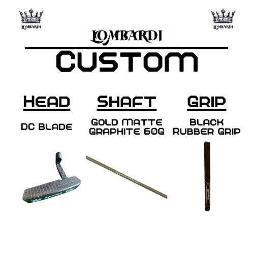 Putter de golf con hoja DC personalizada en color plateado de Lombardi Golf