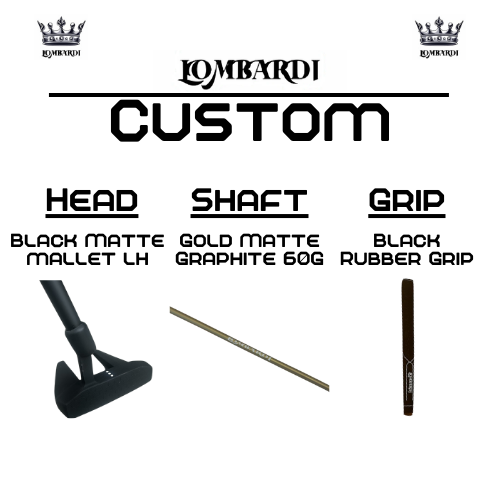 Lombardi Custom Schwarz Matt Schlägel für Linkshänder