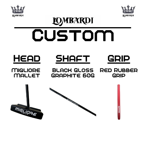 Lombardi Golf Custom Black Migliore Mallet Golf Putter