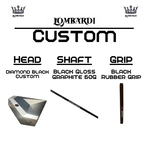 Lombardi Golf Custom Black Diamond Mallet Golf Putter