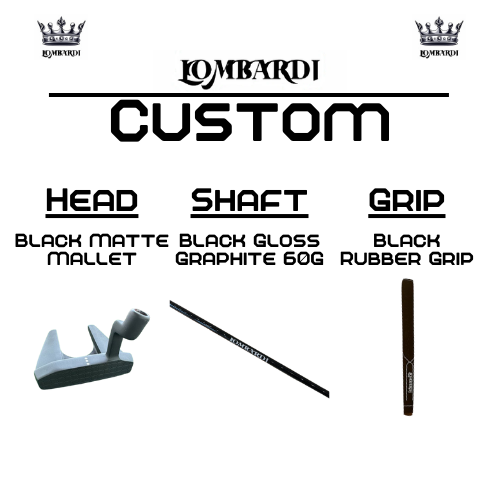 Lombardi Golf Custom Black Matte Mallet Golf Putter