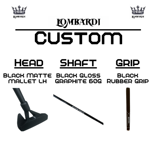 Lombardi Custom Schwarz Matt Schlägel für Linkshänder