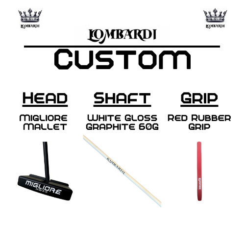 Lombardi Golf Custom Black Migliore Mallet Golf Putter