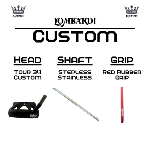 Putter de golf Lombardi Golf Custom Tour 34 Mallet en color negro