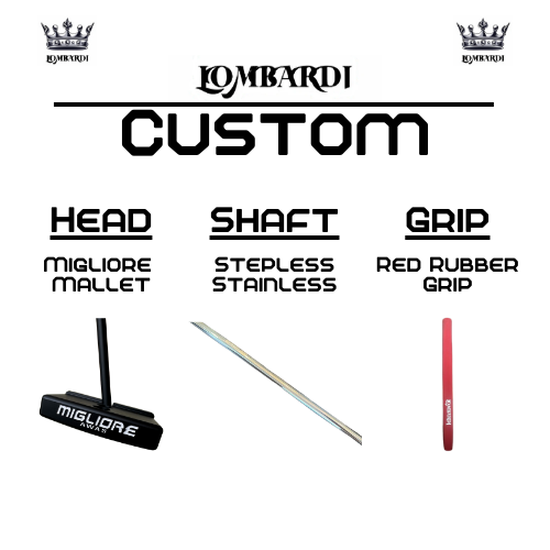 Lombardi Golf Custom Black Migliore Mallet Golf Putter