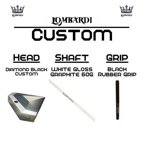 Lombardi Golf Custom Black Diamond Mallet Golf Putter