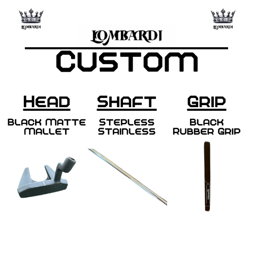 Lombardi Golf Custom Black Matte Mallet Golf Putter