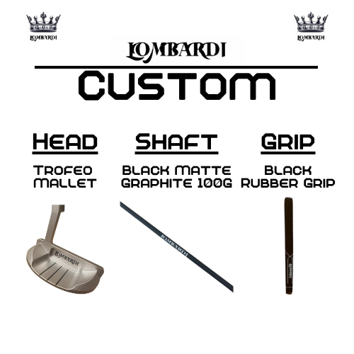Lombardi Golf Custom Silver Trofeo Mallet Golf Putter