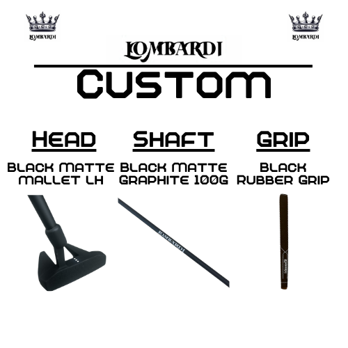 Lombardi Custom Schwarz Matt Schlägel für Linkshänder