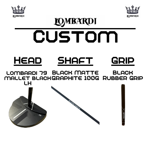 Lombardi Golf Custom Black 79 Mallet Left-Handed Golf Putter