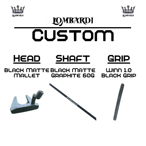 Lombardi Golf Custom Black Matte Mallet Golf Putter