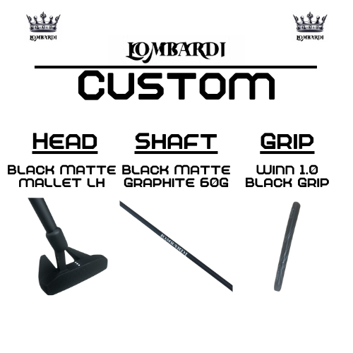 Lombardi Custom Schwarz Matt Schlägel für Linkshänder