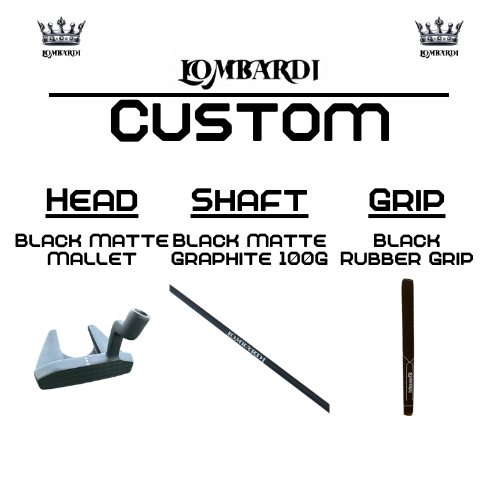 Lombardi Golf Custom Black Matte Mallet Golf Putter