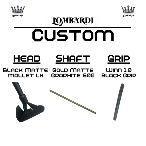 Lombardi Custom Schwarz Matt Schlägel für Linkshänder