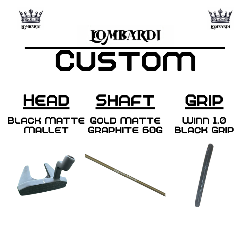 Lombardi Golf Custom Black Matte Mallet Golf Putter